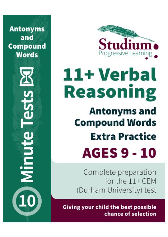 CEM 11+ Verbal Reasoning Antonyms & Compound Words 10-Minute Tests (Ages 9-11)