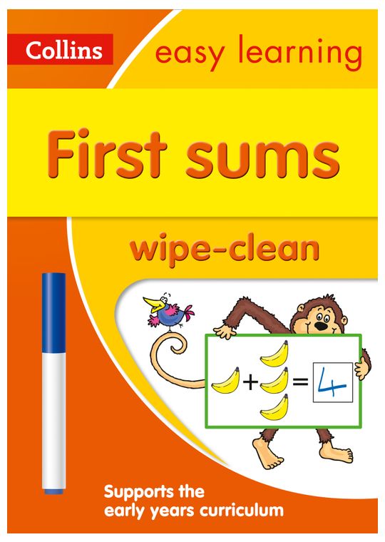 First Sums Wipe-Clean Maths Workbook (Ages 3-5)