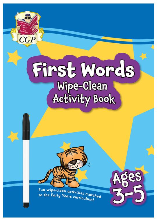 First Words Wipe-Clean Activity Book for Ages 3-5 (with pen)