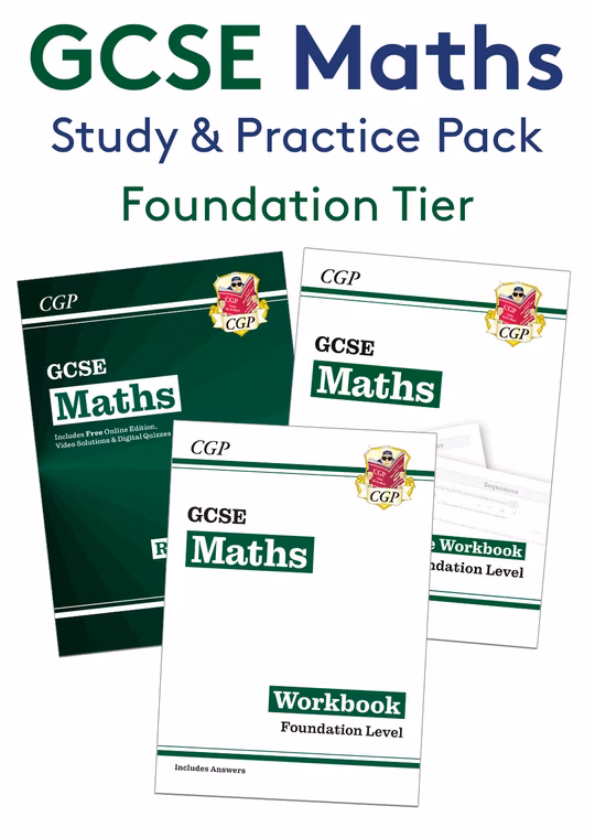 GCSE Maths Study & Workbook Pack - Foundation Tier (Ages 14-16)