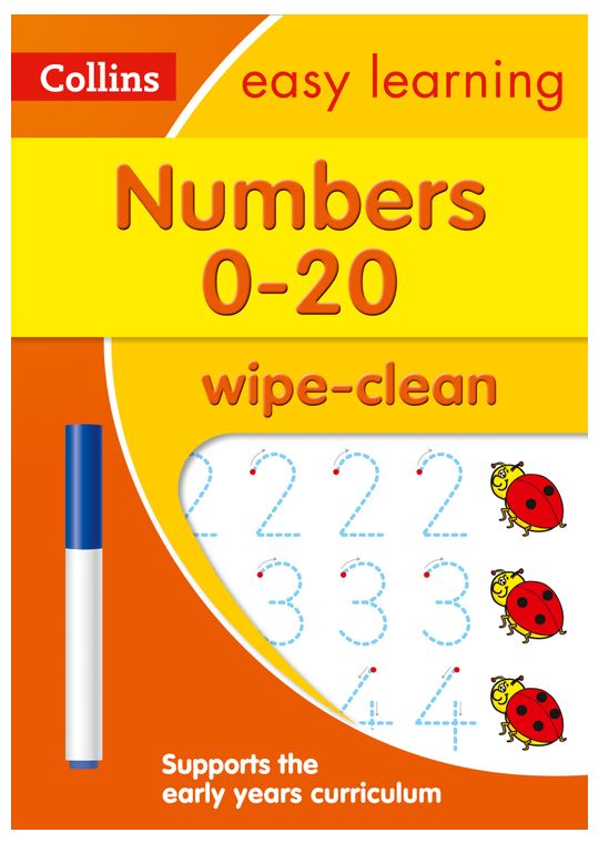 Numbers 0-20 Wipe-Clean Maths Workbook (Ages 3-5)