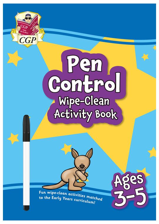Pen Control Wipe-Clean Activity Book for Ages 3-5 (with pen)