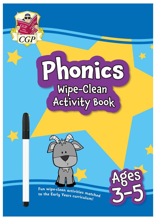 Phonics Wipe-Clean Activity Book for Ages 3-5 (with pen)
