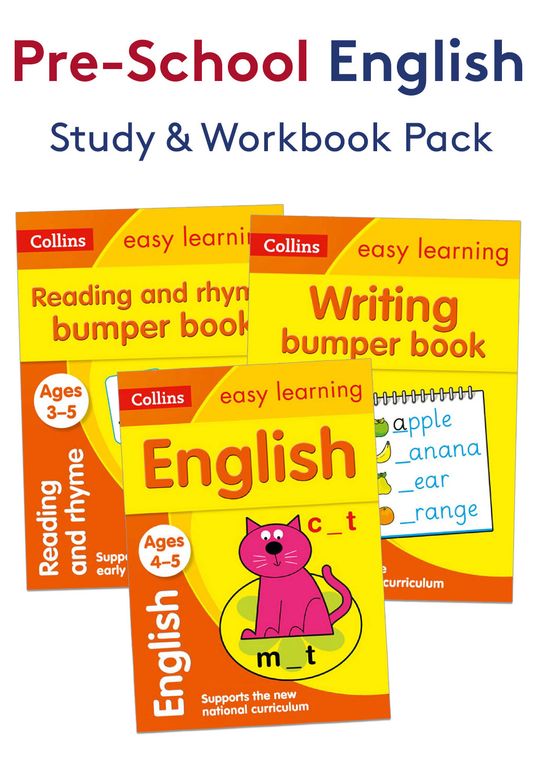 Pre-School English Study & Workbook Pack (Ages 3-4)