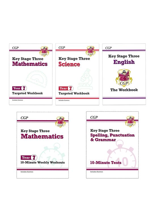 eBay Year 7 Complete English, Maths & Science Workbook Pack