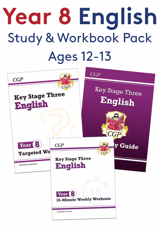 Year 8 English Study & Workbook Pack (Ages 12-13)