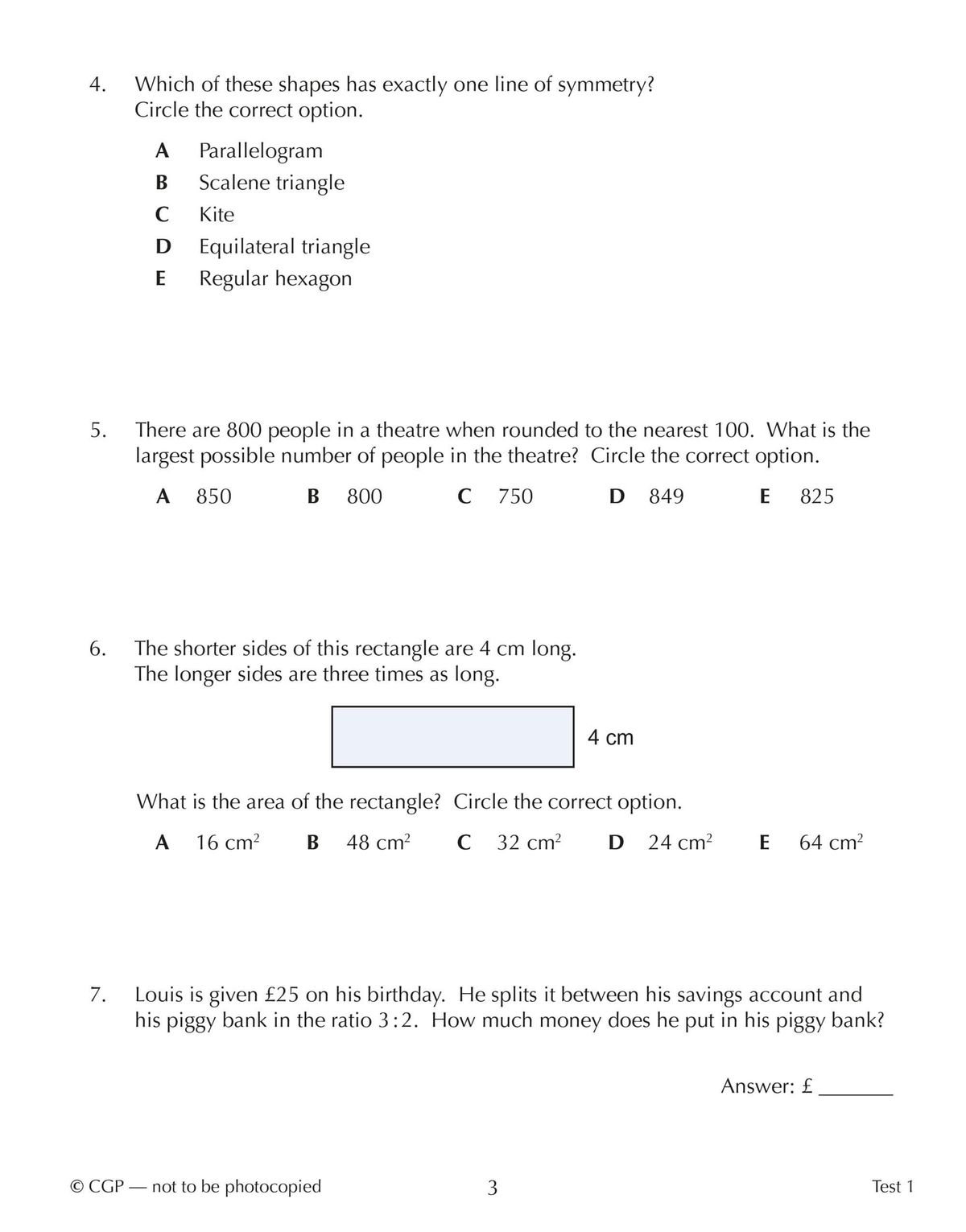Further sample test page from Book 2