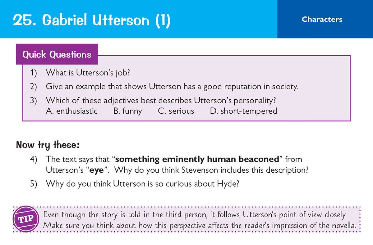 Answer side of a revision card showing detailed responses to chapter analysis questions