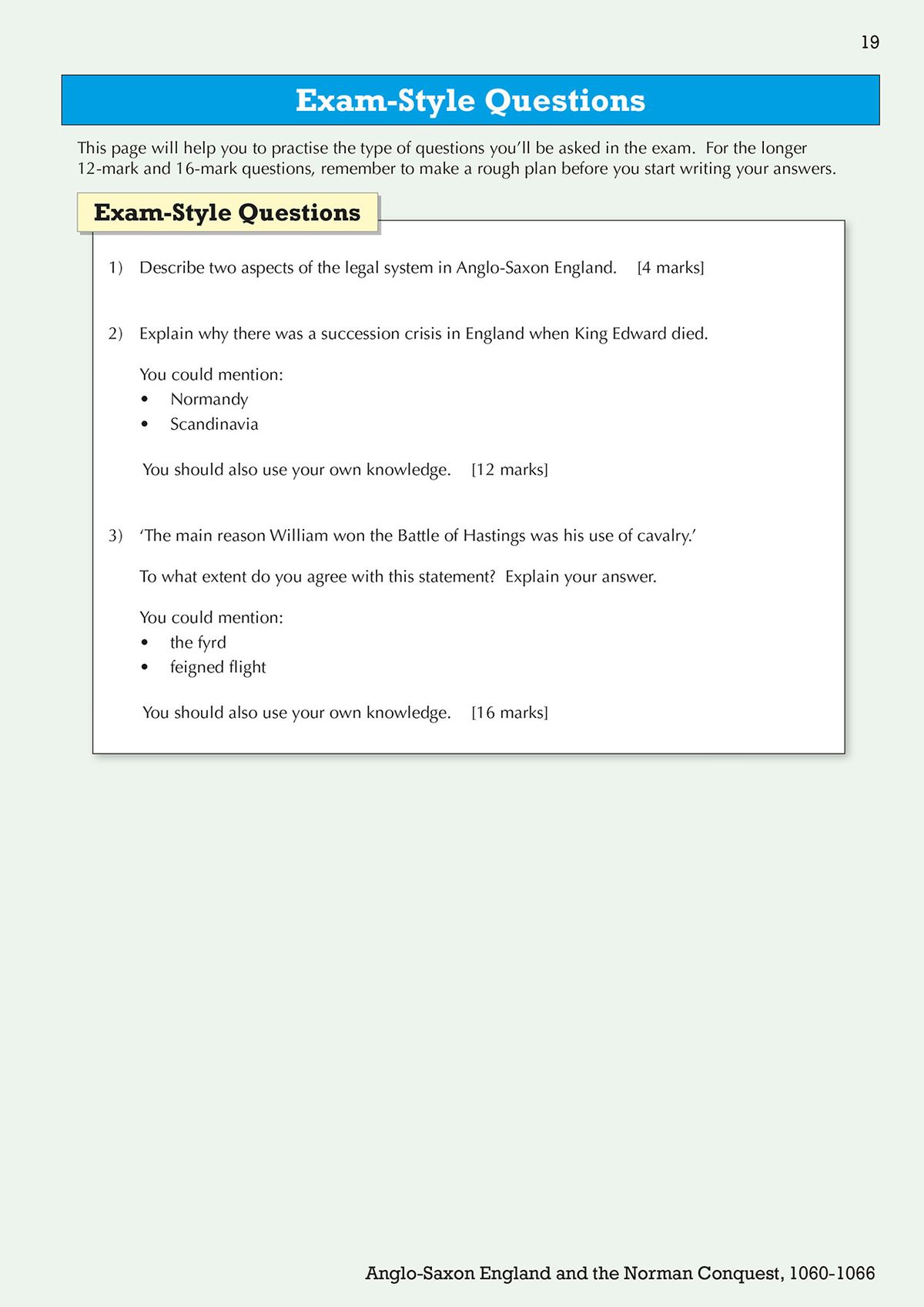 Knowledge and understanding activities with timelines and tables