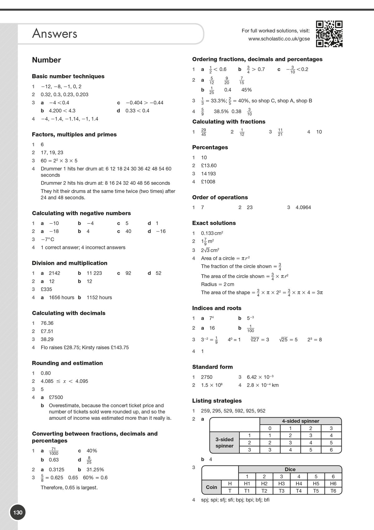 GCSE Maths Exam Workbook Foundation cover showing Scholastic GCSE Grades 9-1 branding