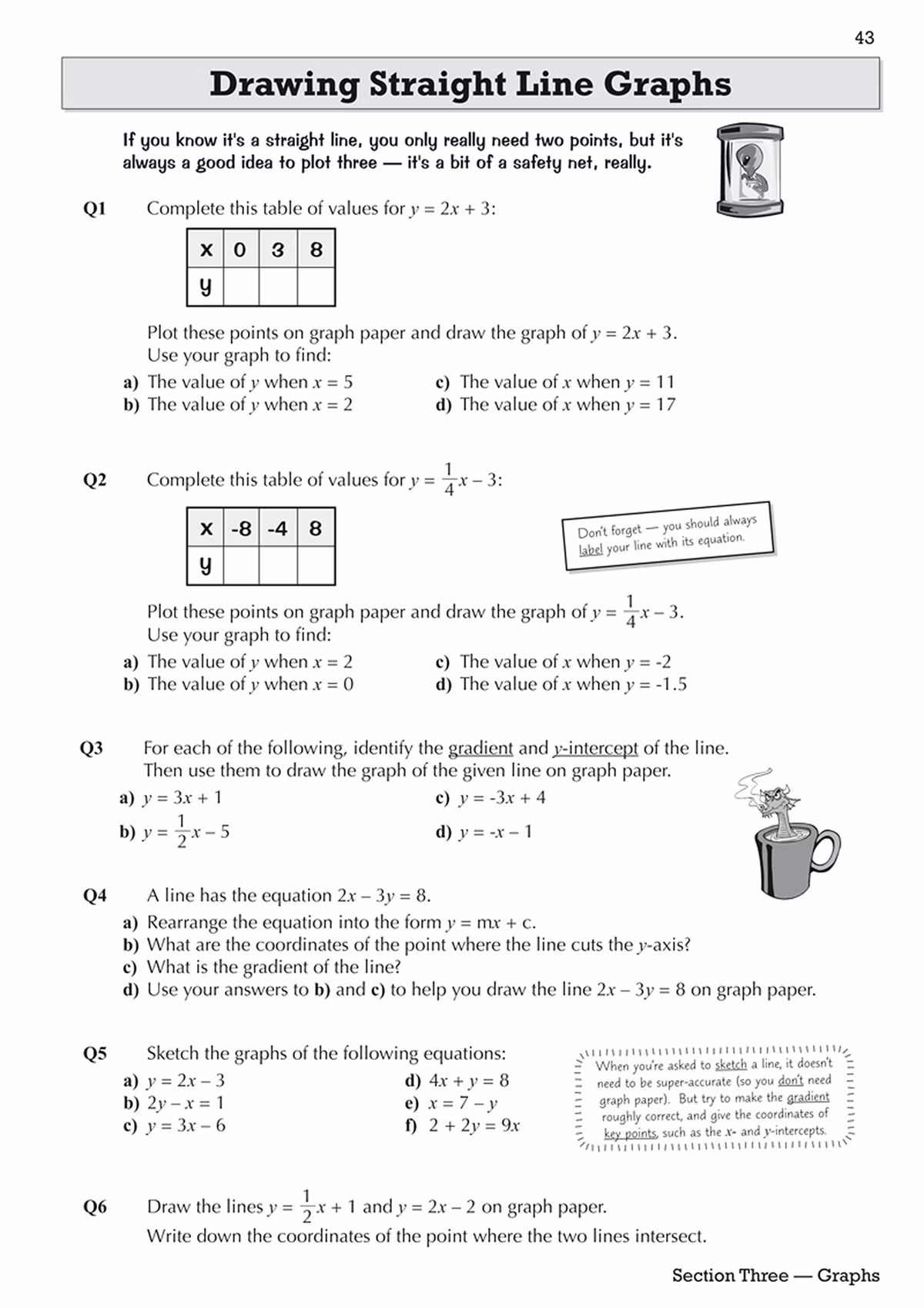 Inside pages of GCSE Maths Workbook showing practice questions and exercises