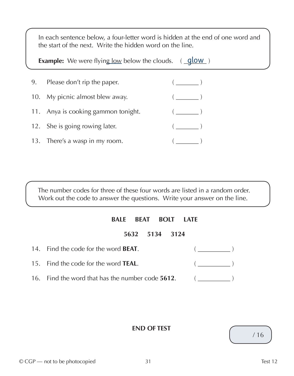 Inside pages showing varied verbal reasoning exercises and puzzle activities