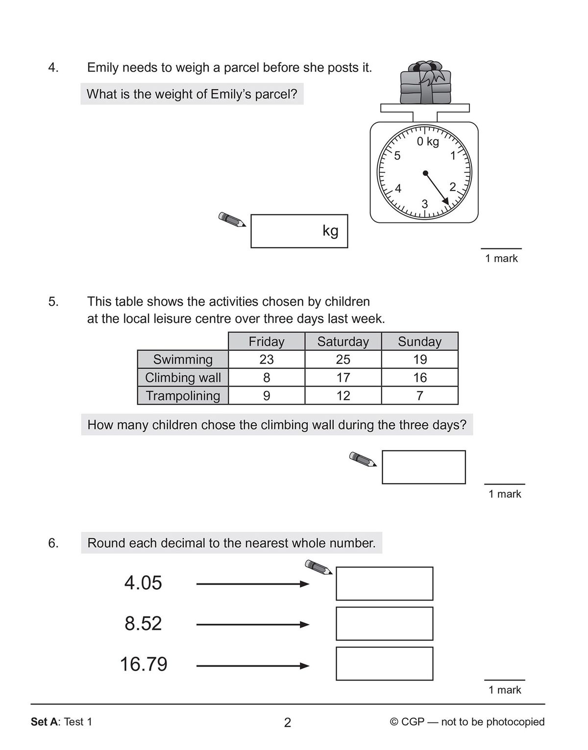 Cover of KS2 Maths SAT Buster 10-Minute Tests Book 1 showing colourful design