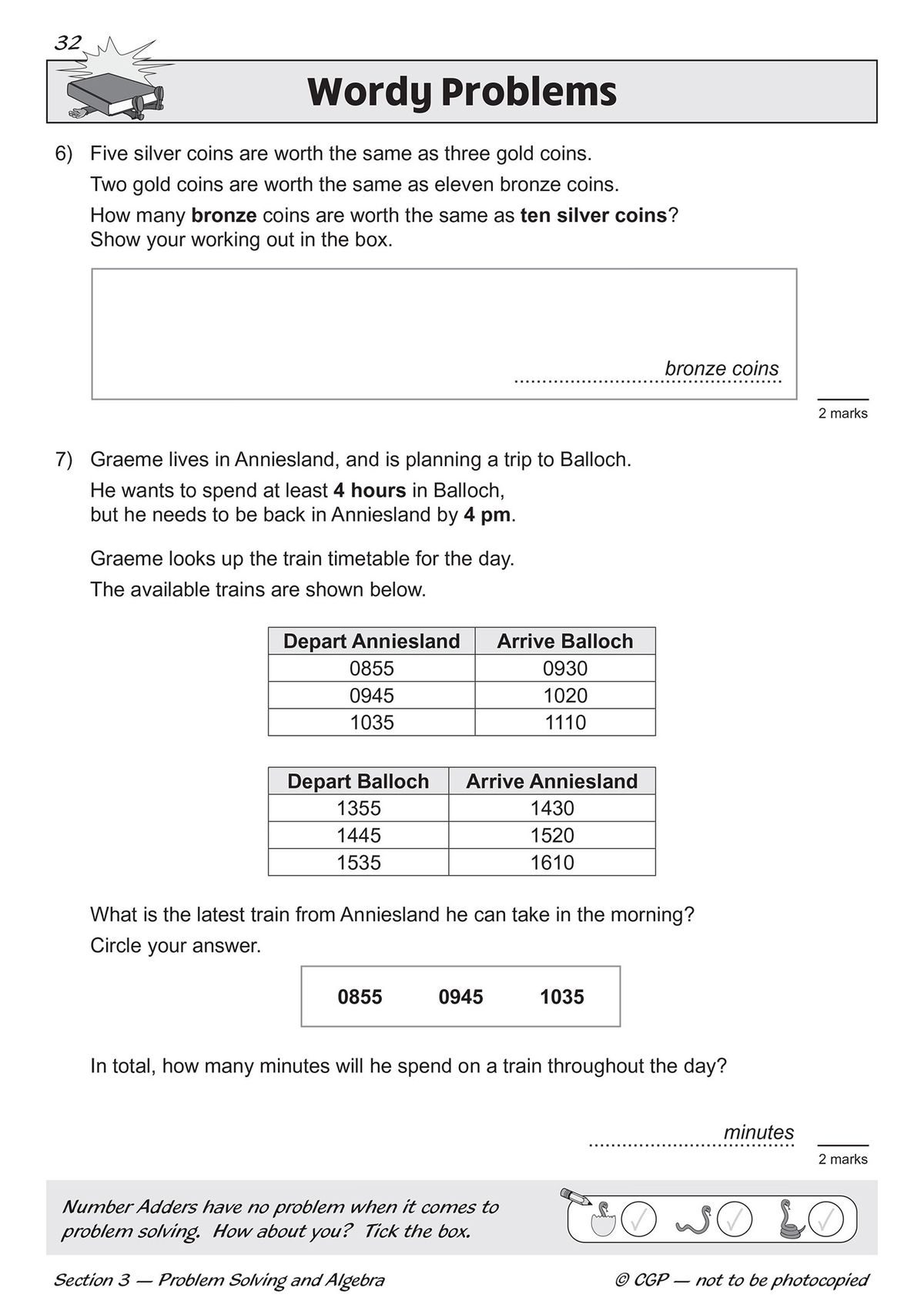 Wordy problems page featuring ratio and algebra word problems