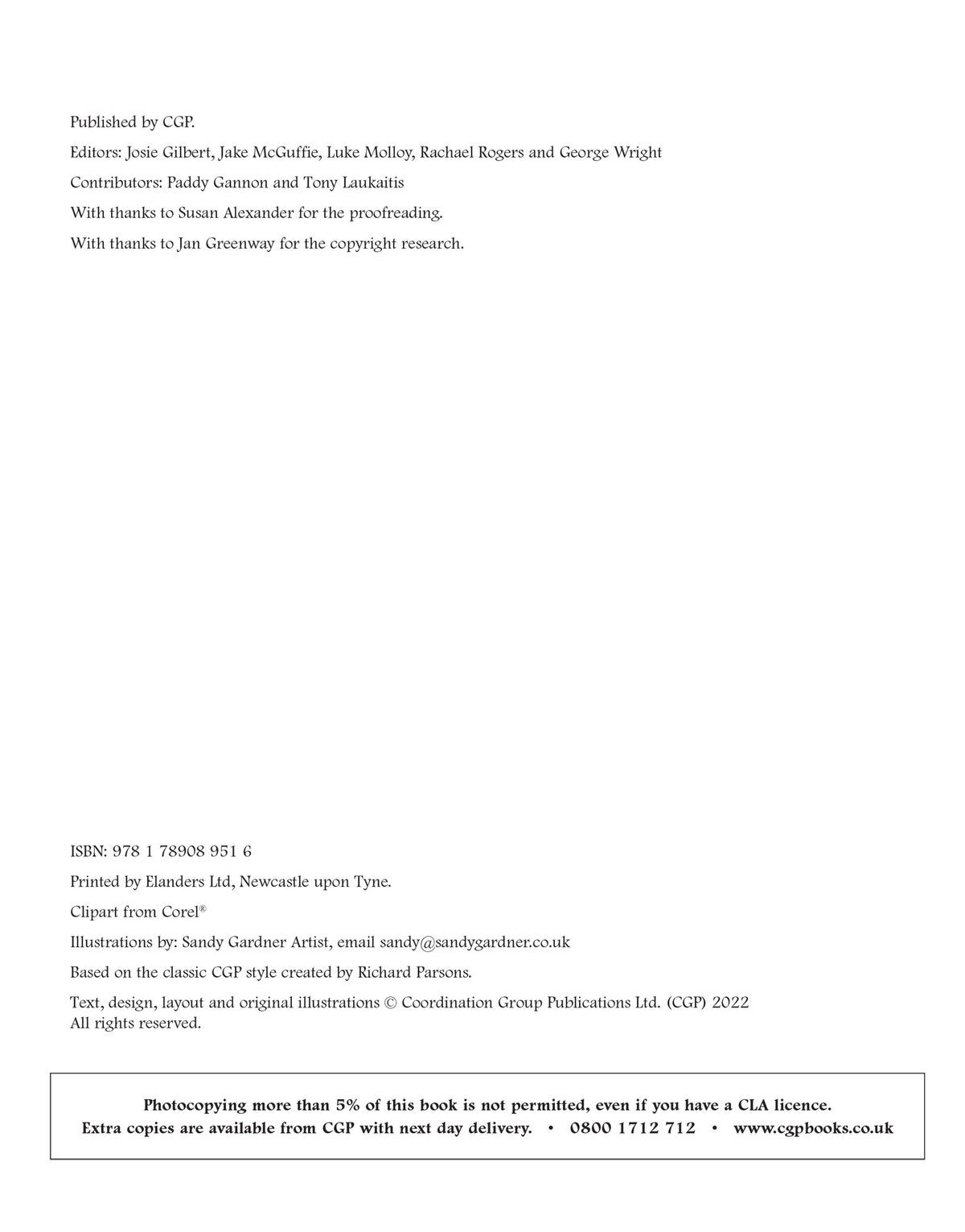 Contents page showing Plants, Animals Including Humans, Rocks, Light, Forces and Magnets, and Working Scientifically sections