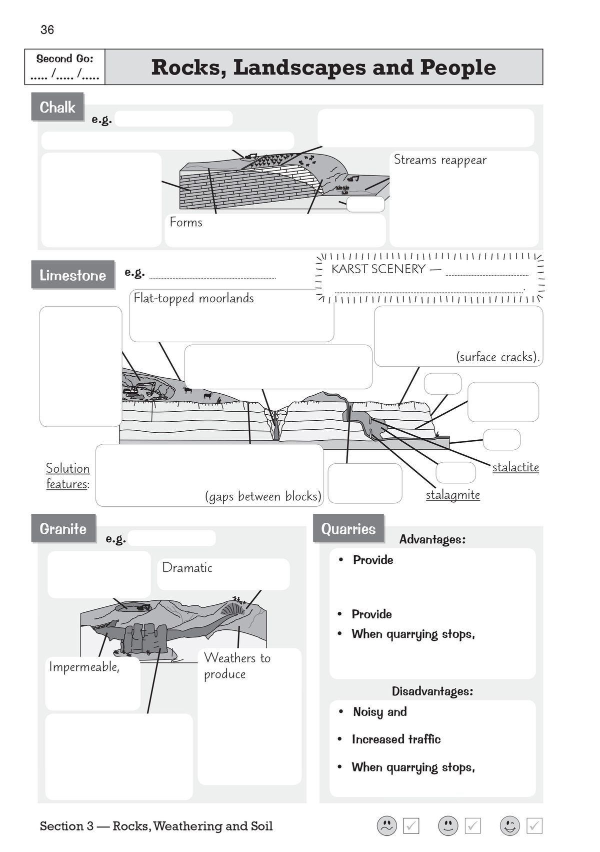 Second-round retrieval page with more blanks to complete on the same topics