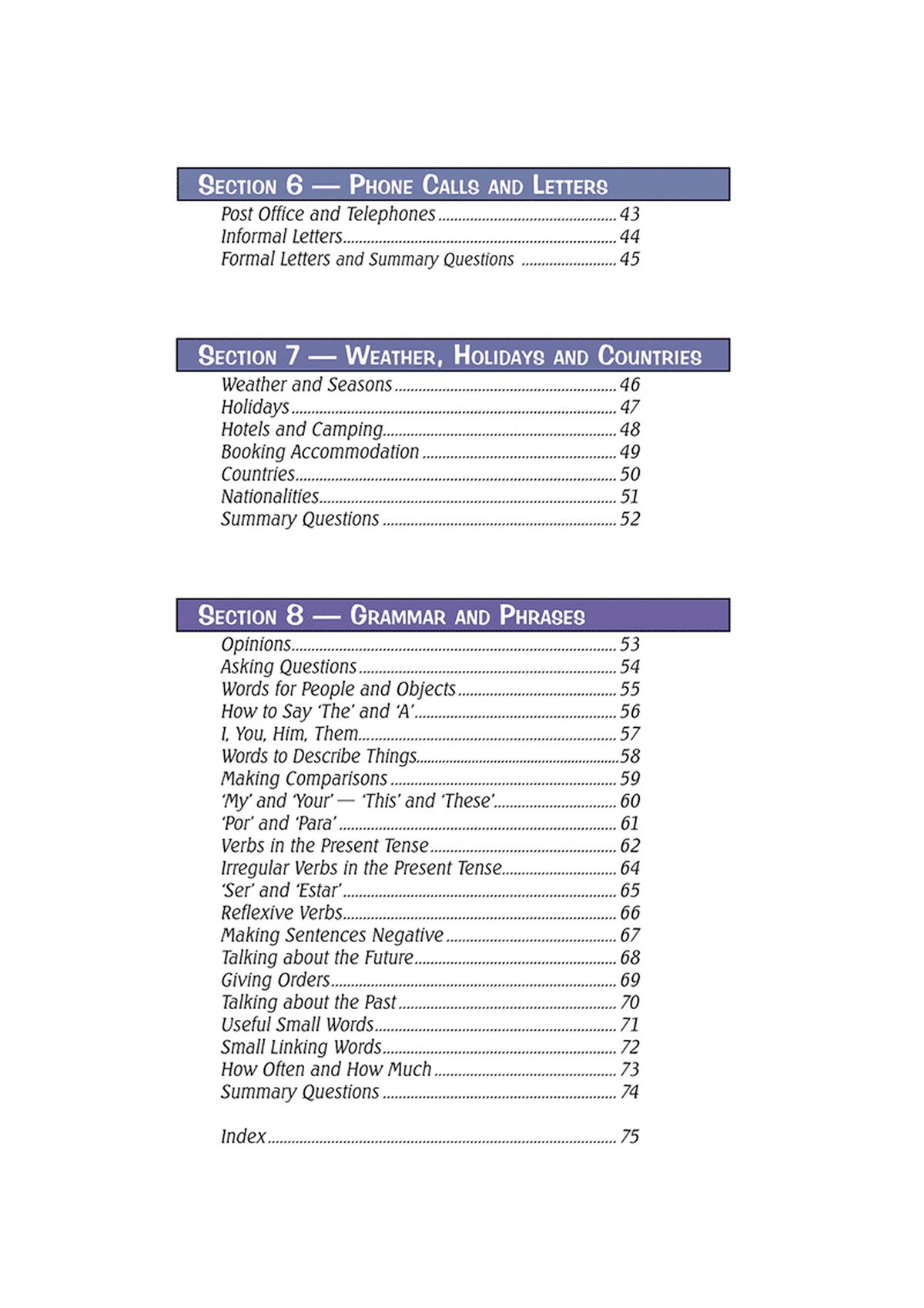 Sample interior page showing sports and musical instruments vocabulary with illustrations