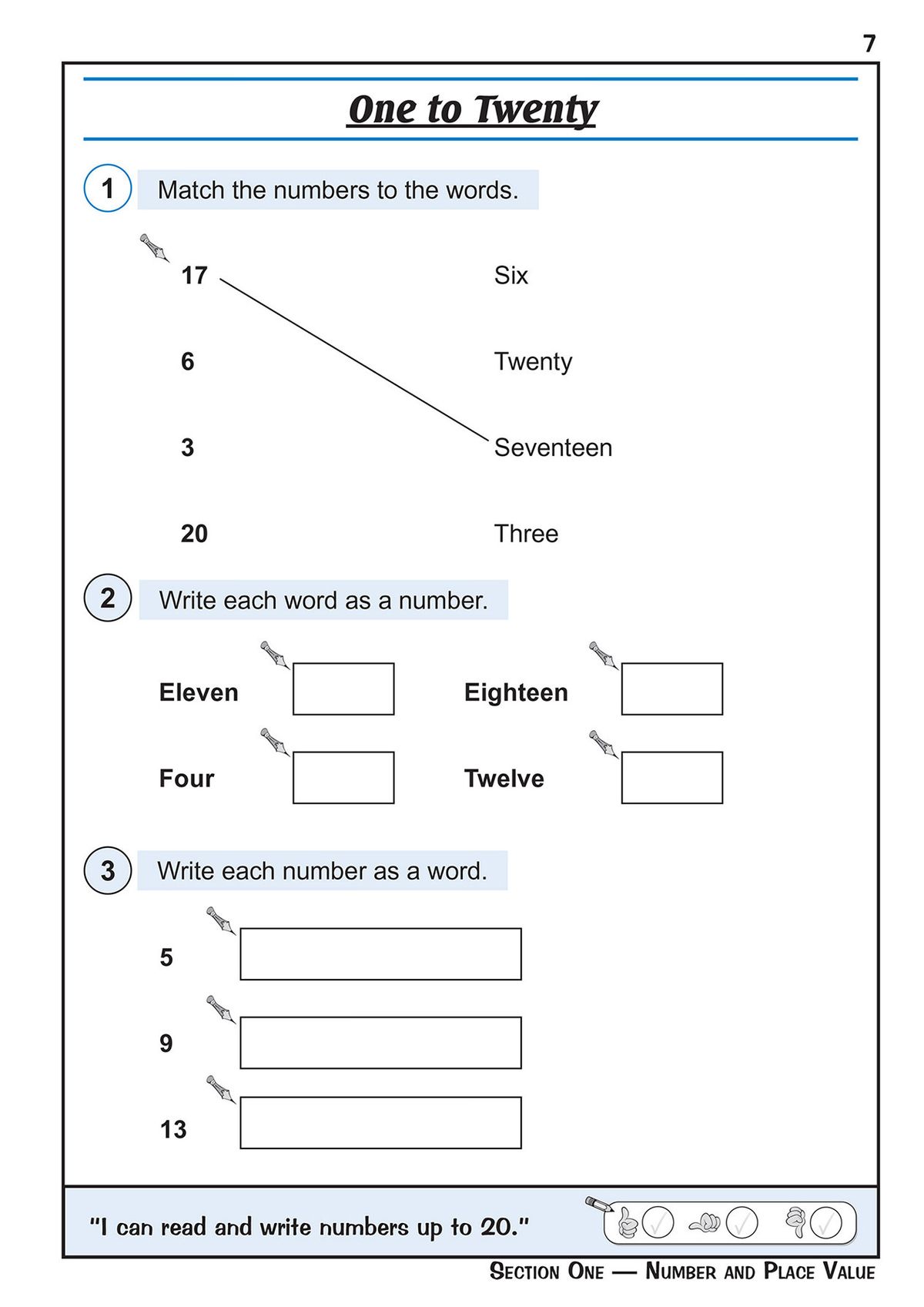 Example of a colourful study page explaining tens and ones with visual diagrams