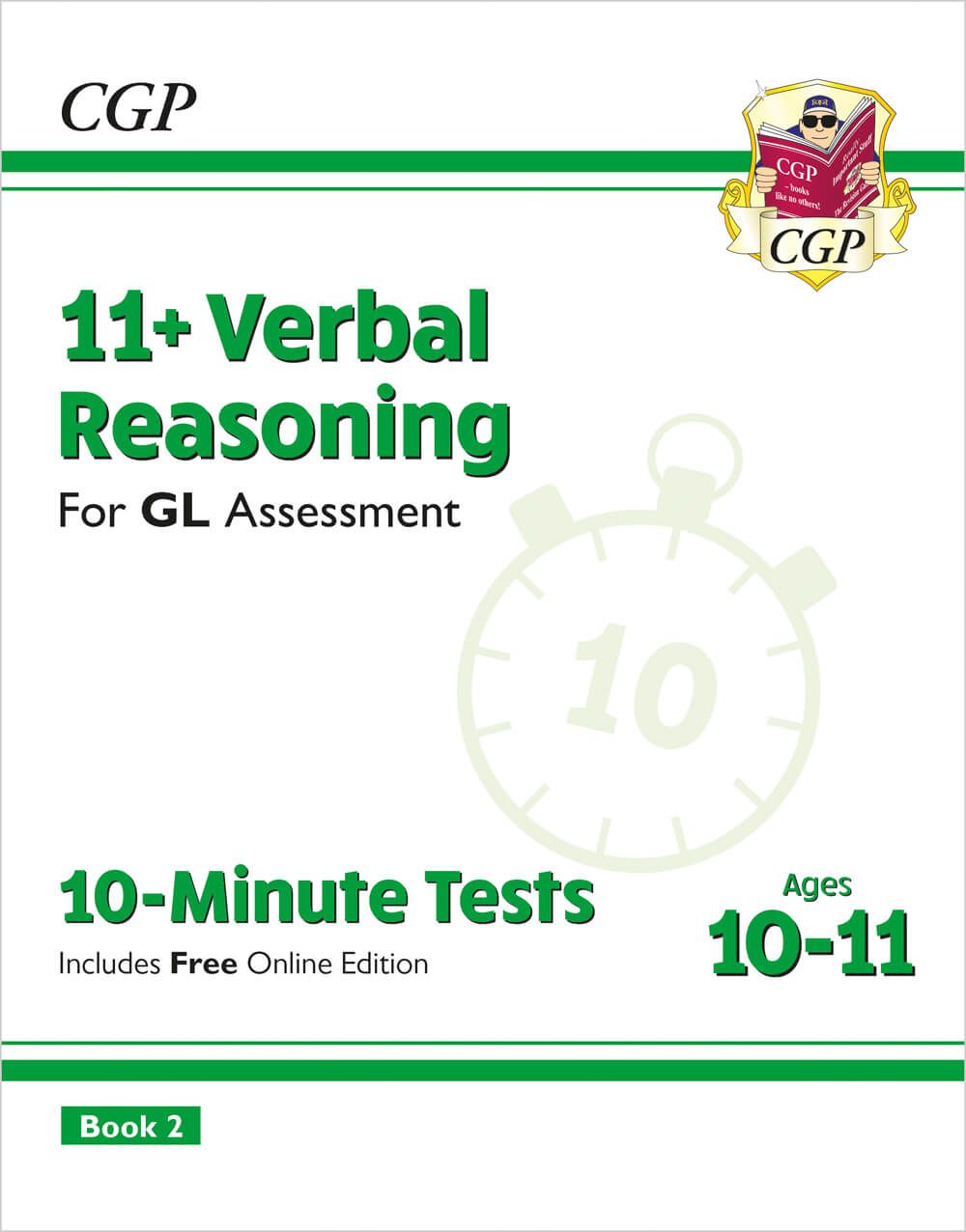 11+ GL 10-Minute Tests: Verbal Reasoning - Ages 10-11 Book 2 (with Online Edition) Main Image