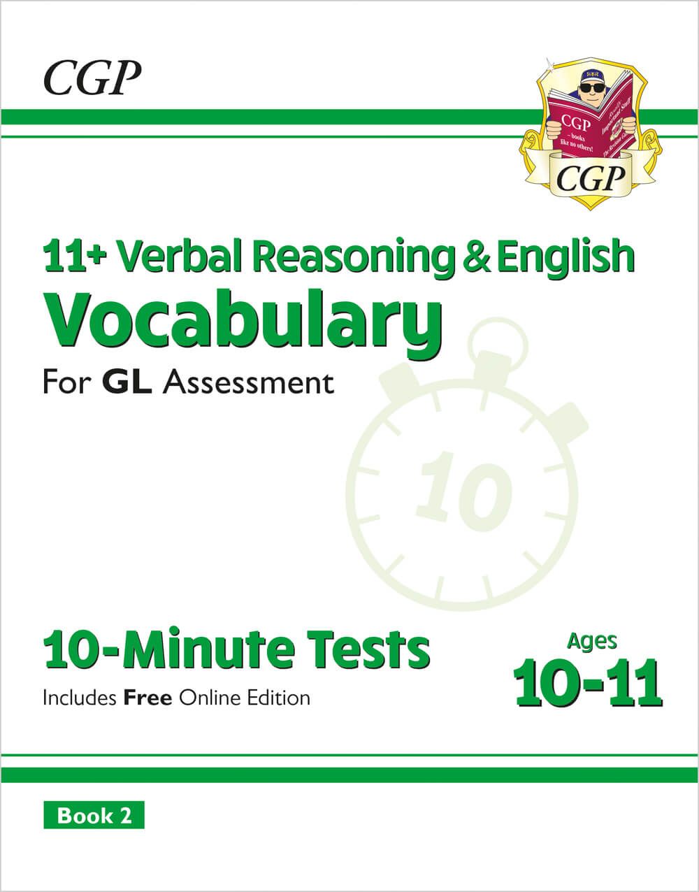 11+ GL 10-Minute Tests: Vocabulary for Verbal Reasoning & English - Ages 10-11 Book 2 (with Onl. Ed) Main Image