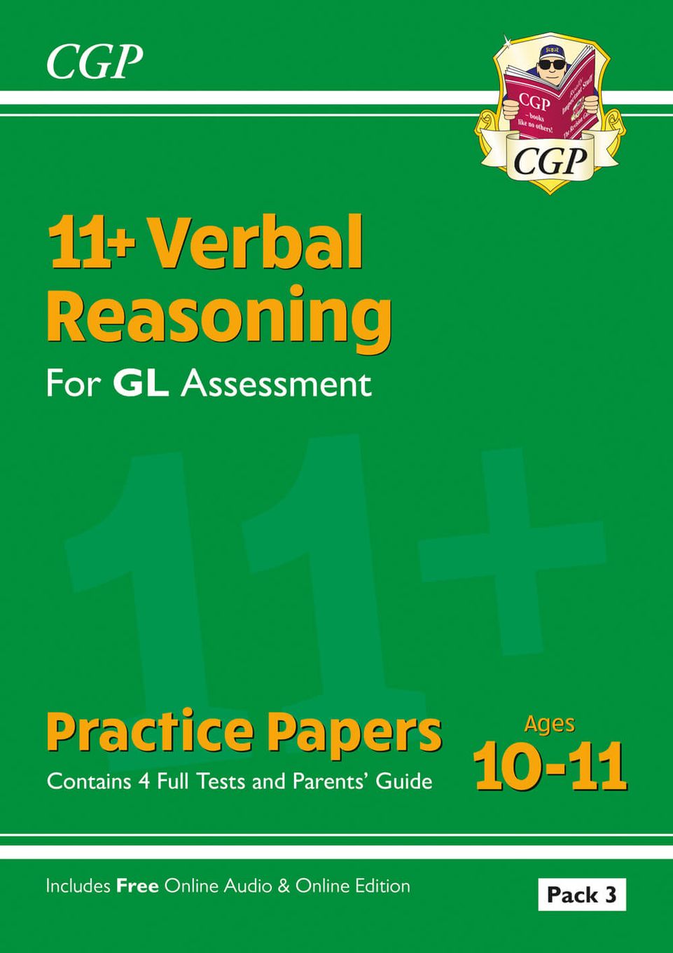 11+ GL Verbal Reasoning Practice Papers: Ages 10-11 - Pack 3 (with Parents' Guide & Online Edition) Main Image
