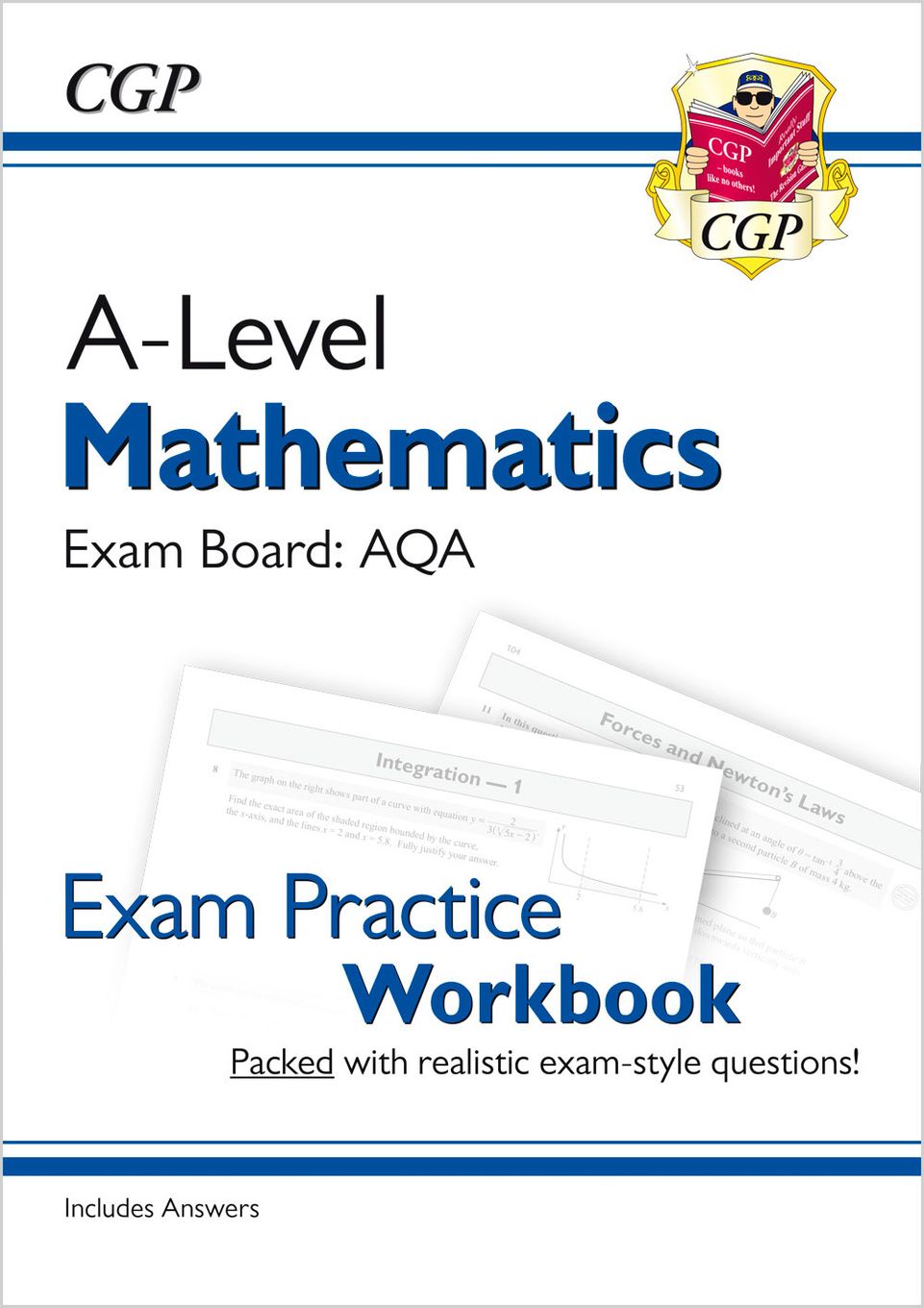 A-Level Maths AQA Exam Practice Workbook (includes Answers) Main Image