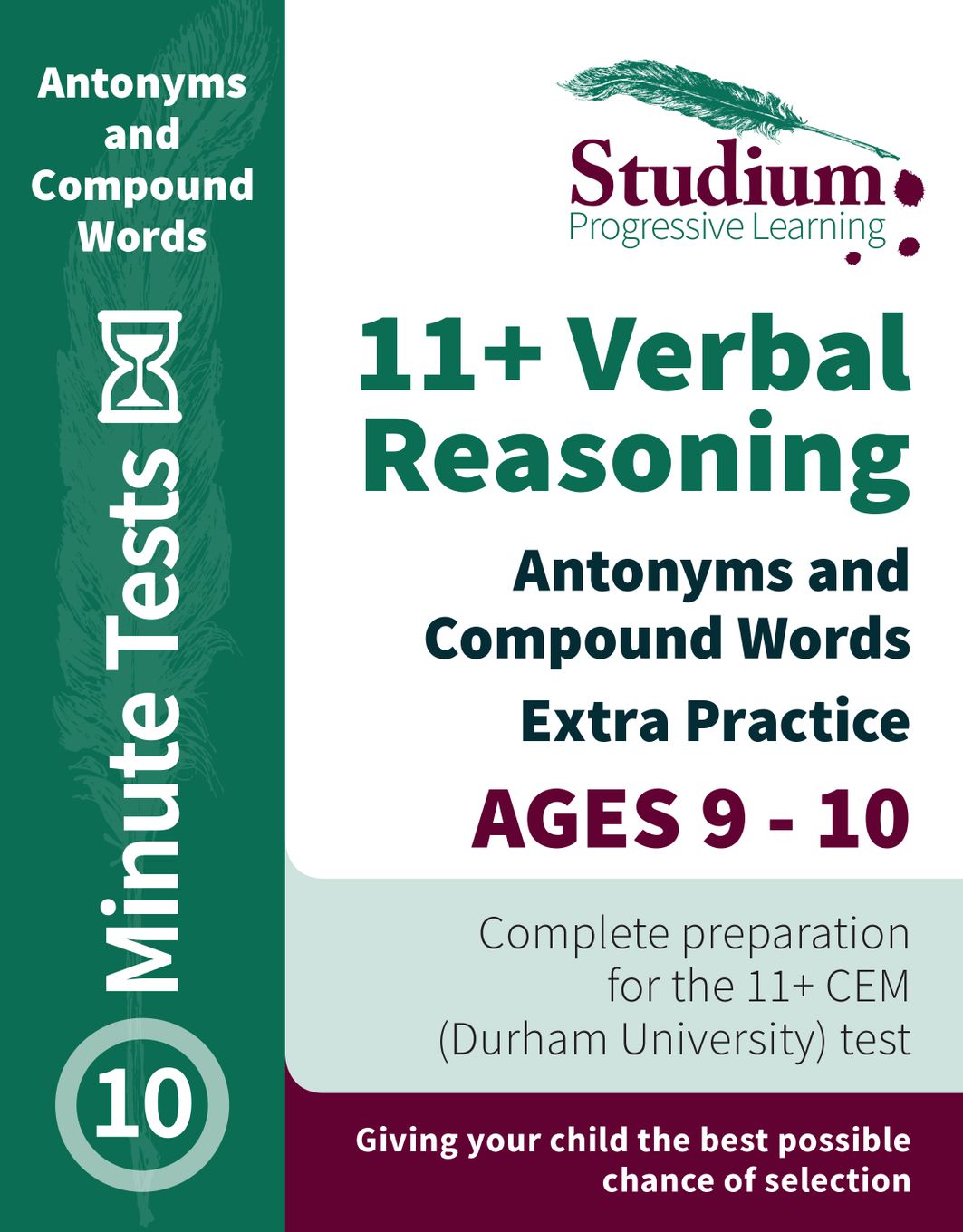 CEM 11+ Verbal Reasoning Antonyms & Compound Words 10-Minute Tests (Ages 9-11) Main Image