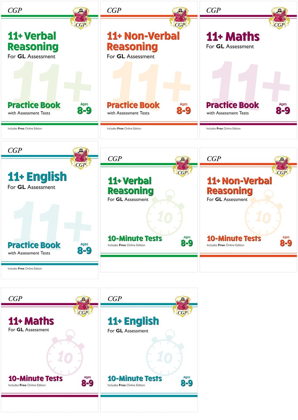 eBay 11+ GL Practice Books & 10-Minute Tests Bundle (Ages 8-9) Main Image