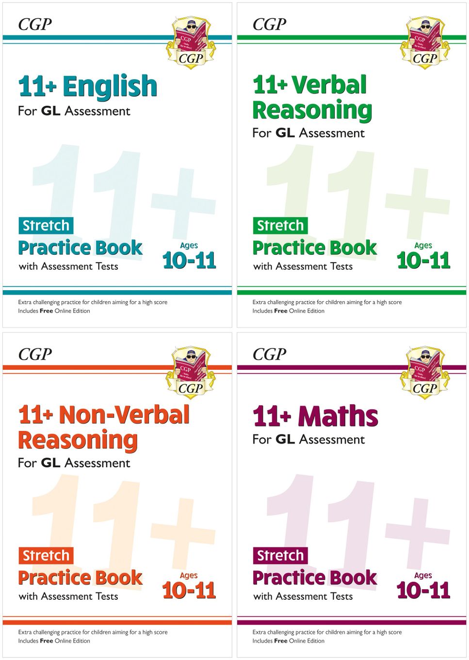 eBay 11+ GL Stretch Practice Books - English, VR, NVR, Maths (Ages 10-11) Main Image