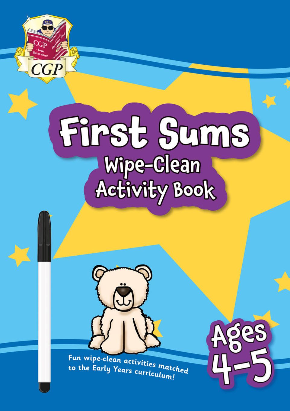 First Sums Wipe-Clean Activity Book for Ages 4-5 (with pen) Main Image