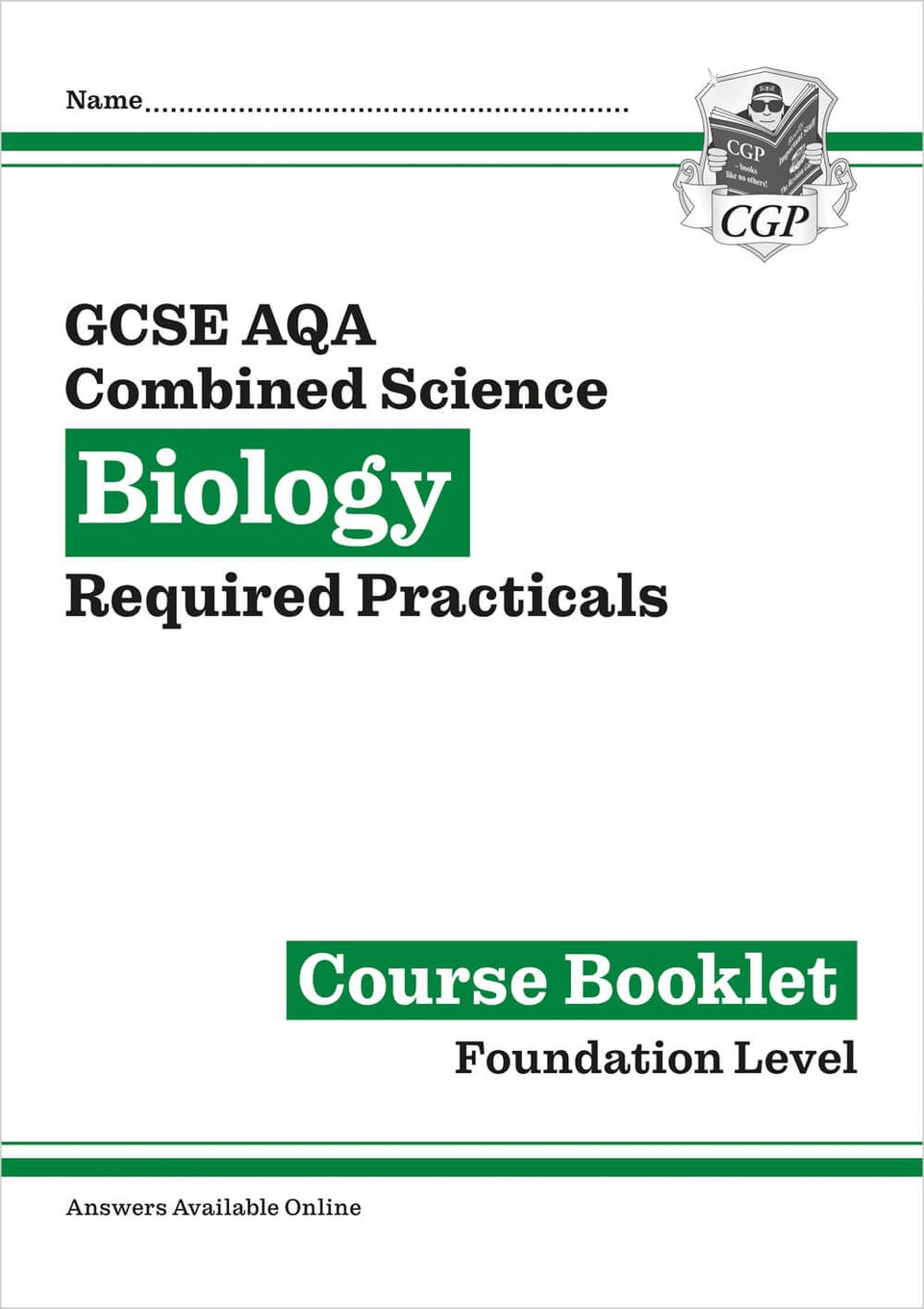 GCSE Combined Science Biology AQA Required Practicals Course Booklet - Foundation Main Image