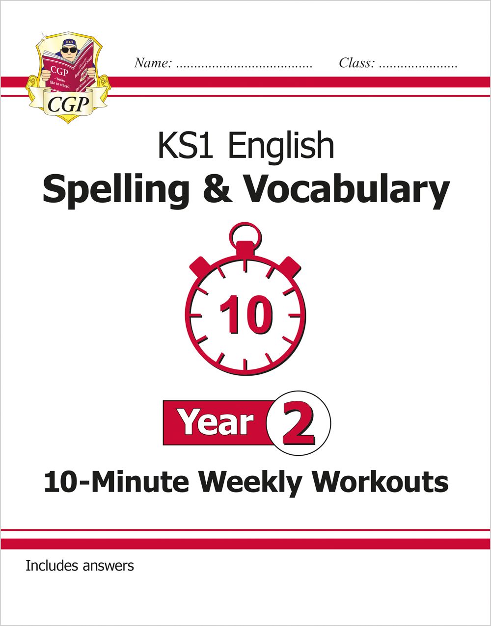 KS1 Year 2 English 10-Minute Weekly Workouts: Spelling & Vocabulary Main Image