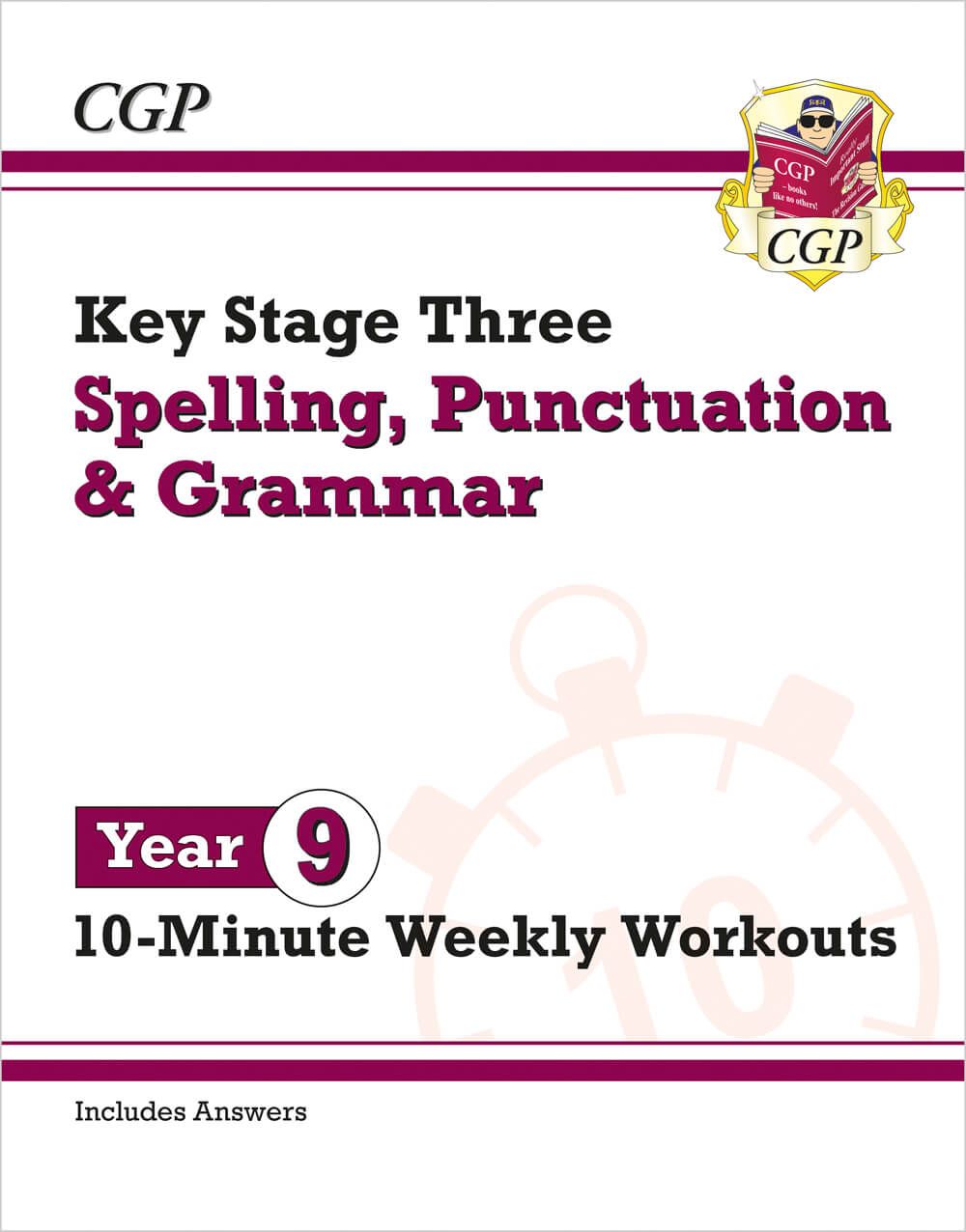 KS3 Year 9 Spelling, Punctuation and Grammar 10-Minute Weekly Workouts Main Image