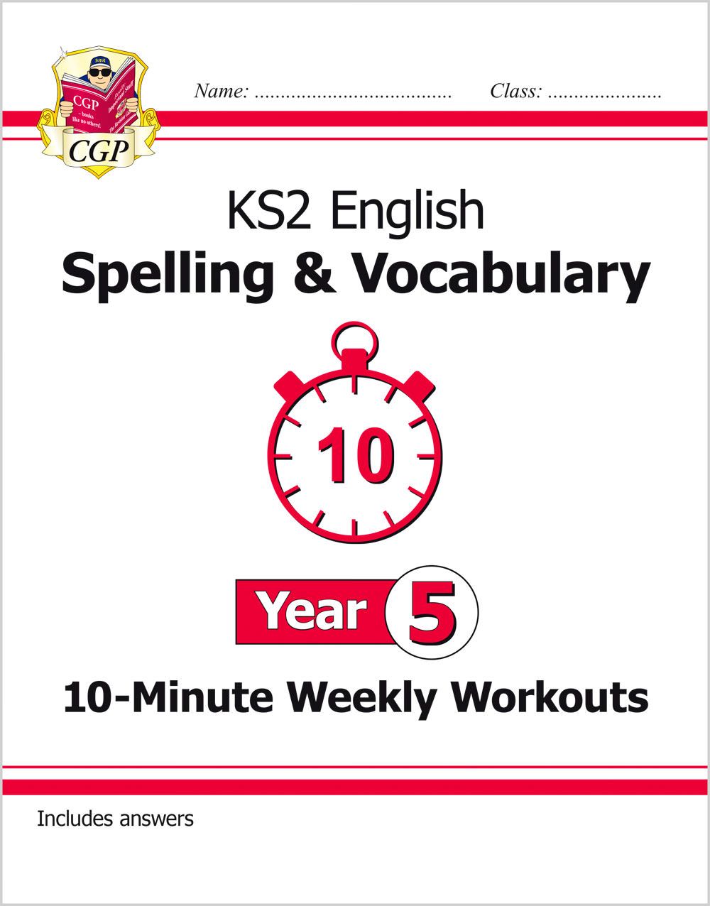 KS2 Year 5 English 10-Minute Weekly Workouts: Spelling & Vocabulary Main Image