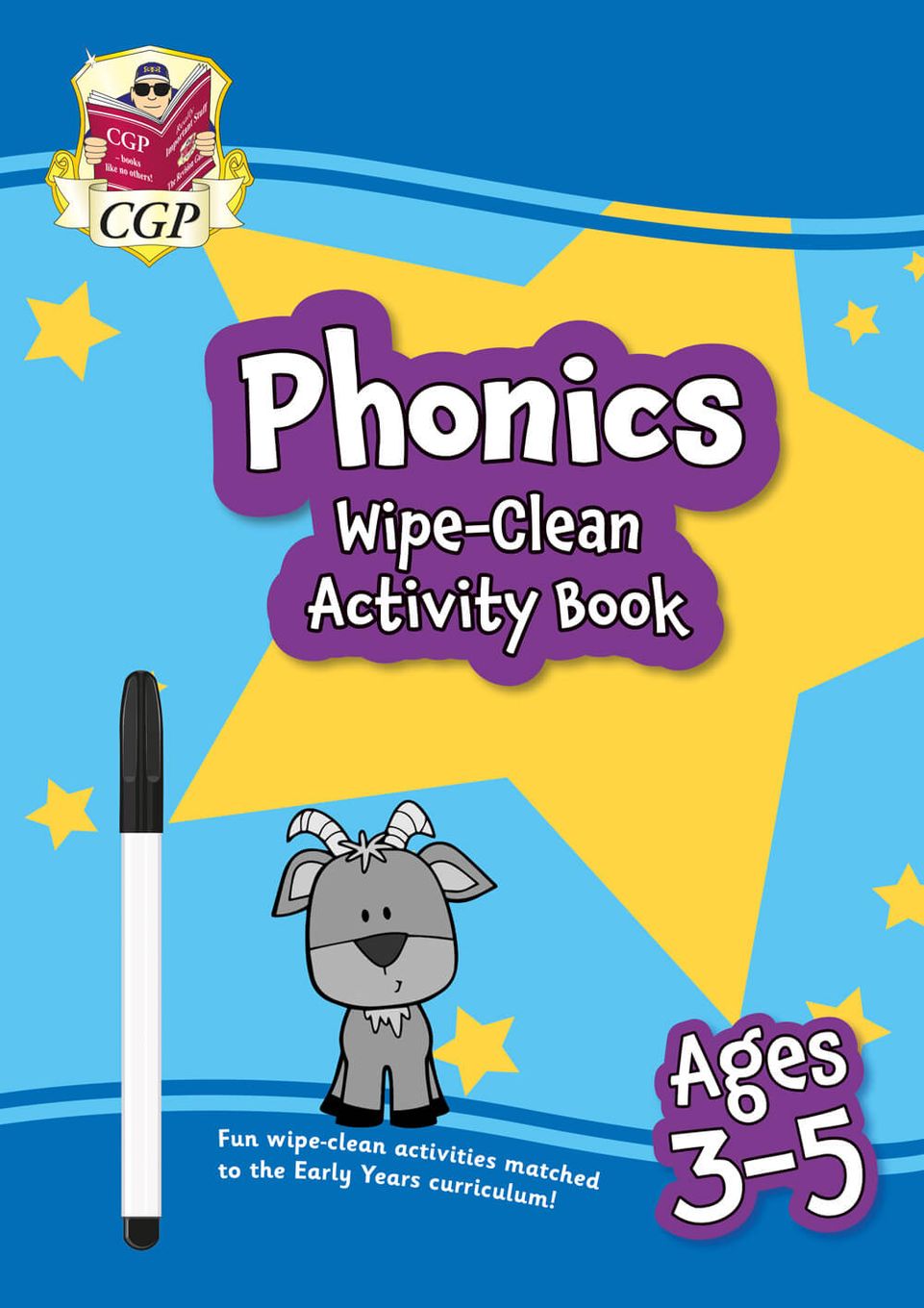 Phonics Wipe-Clean Activity Book for Ages 3-5 (with pen) Main Image