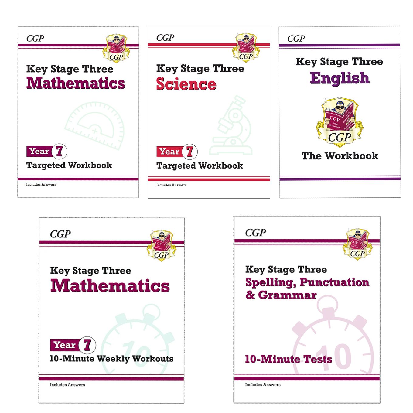 eBay Year 7 Complete English, Maths & Science Workbook Pack Main Image