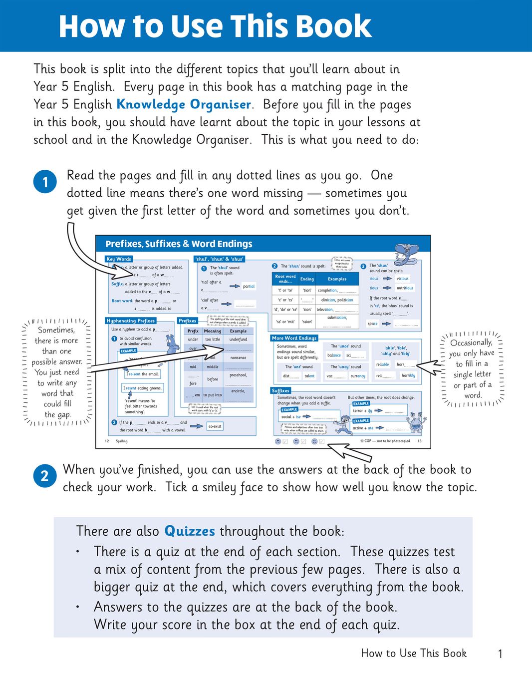 Sample of KS2 Y5 Maths English Science Knowledge Organiser Retriever CGP with Answers NEW ()