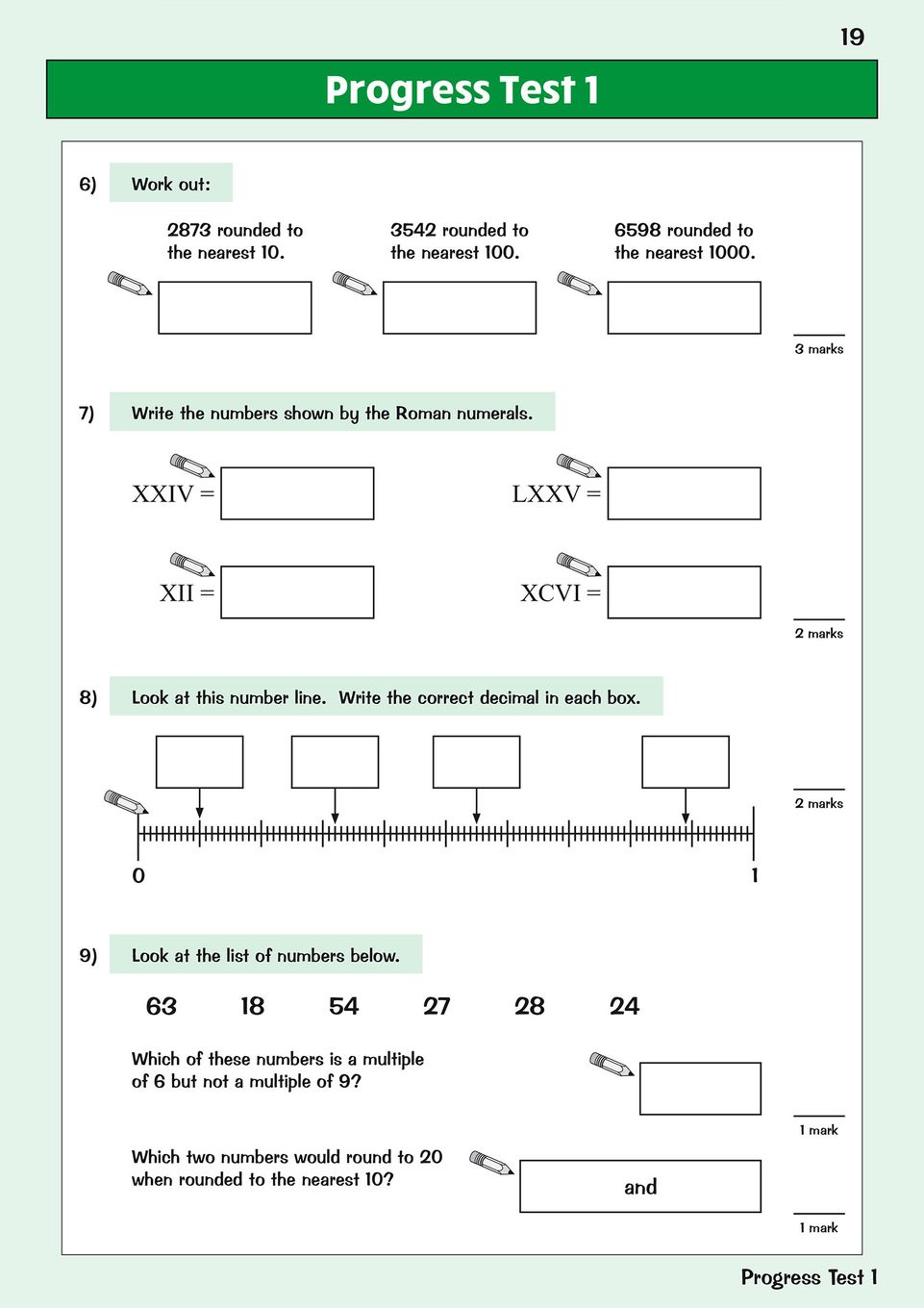 Sample of Year 4 Maths Targeted Question Book Ages 8-9 CGP with Answers NEW (<li>ISBN : 9781847622129</li>)