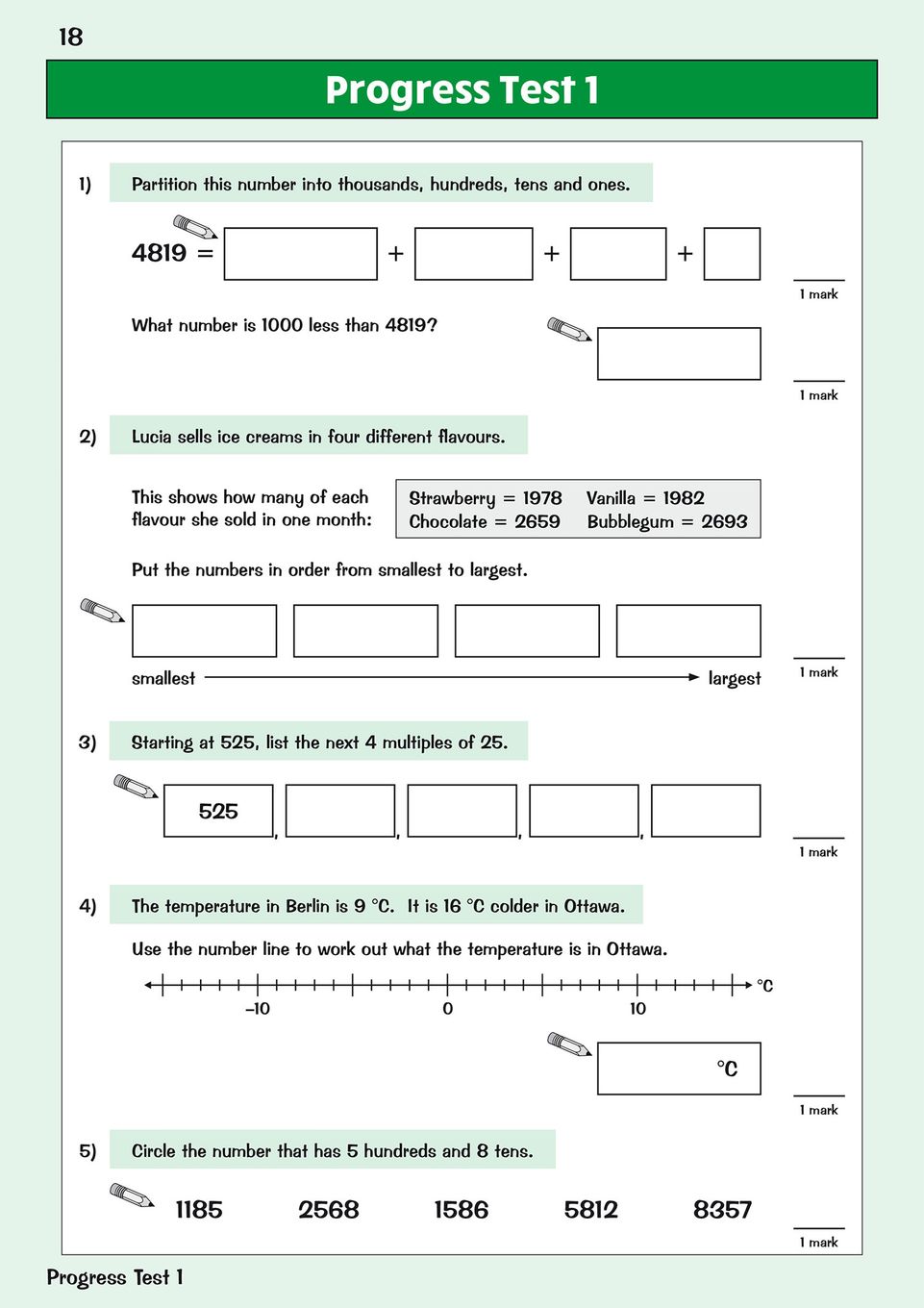Sample of Year 4 Maths Targeted Question Book Ages 8-9 CGP with Answers NEW (<li>ISBN : 9781847622129</li>)