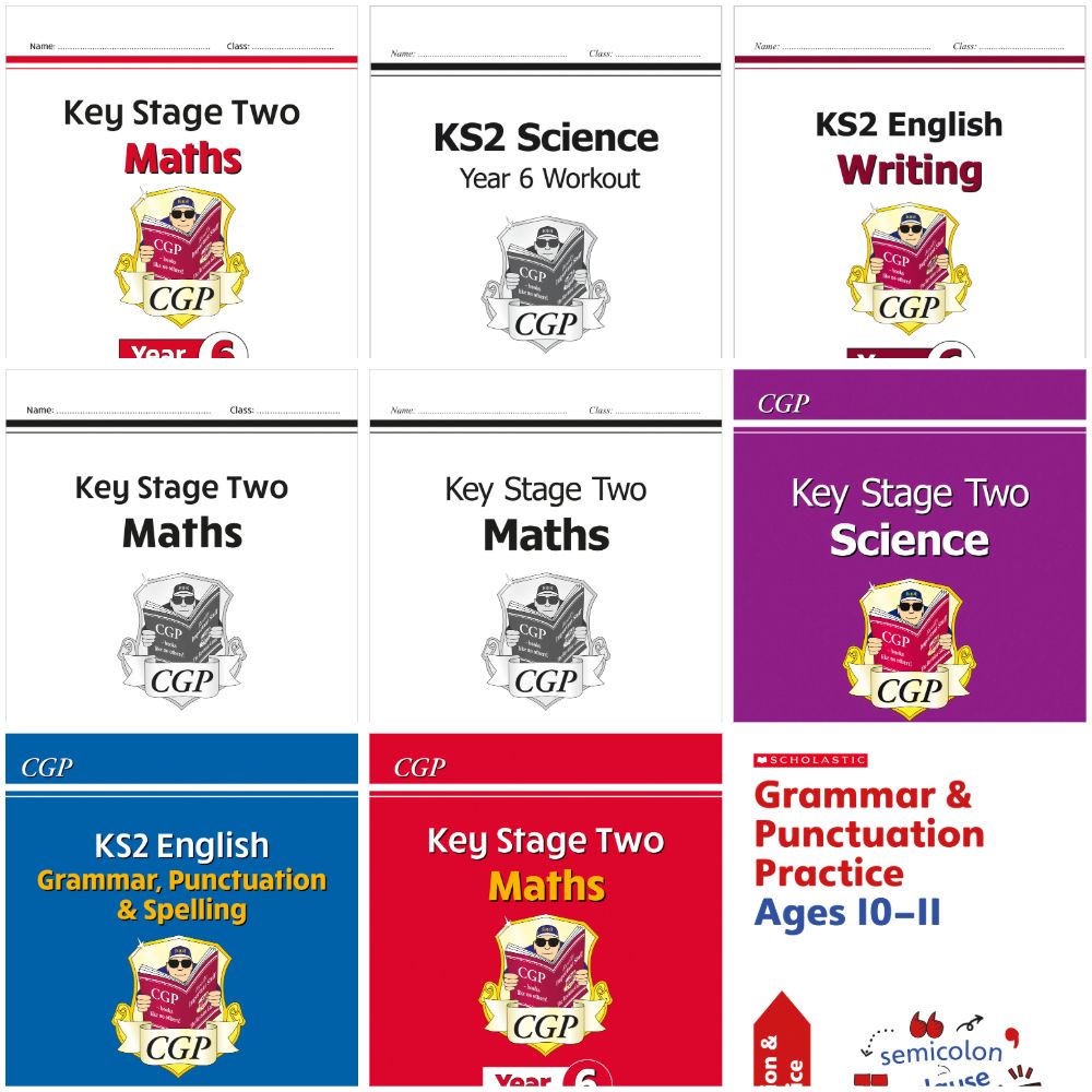 Year 6 Complete Pack 15 Books Maths English Science Ages 10-11 with Answers NEW