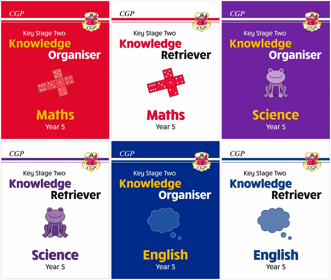 KS2 Y5 Maths English Science Knowledge Organiser Retriever CGP with Answers NEW