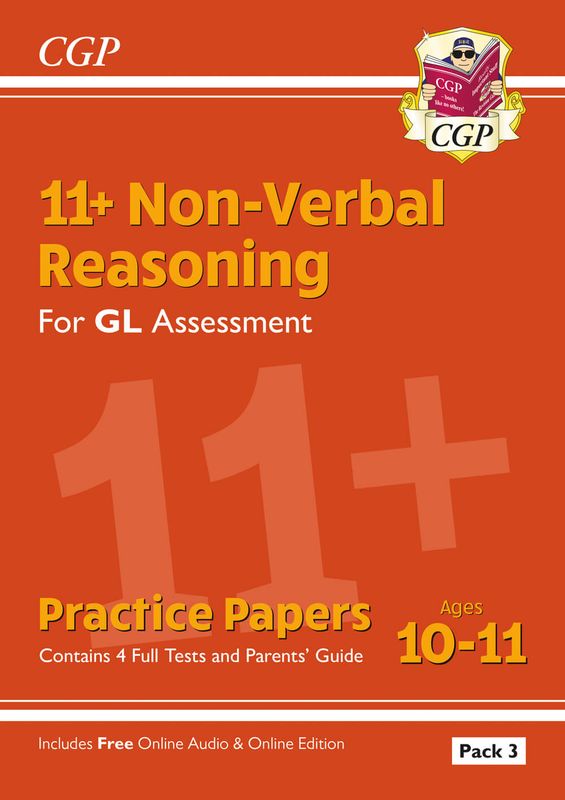 11+ GL Non-Verbal Reasoning Practice Papers: Ages 10-11 Pack 3 (inc Parents' Guide & Online Edition) Main Image