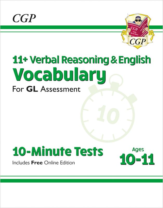 GL 11+ 10-Minute Tests Vocabulary for Verbal Reasoning & English (Ages 10-11) Main Image
